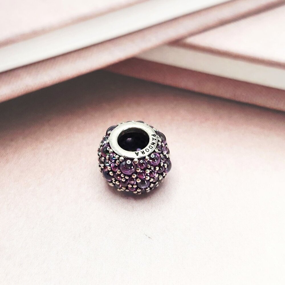 Pandora Pink Shimmering Droplets 925 Sterling Silver Charm Authentic